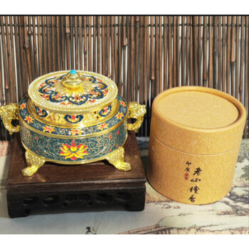 景泰蓝熏香炉- 京东