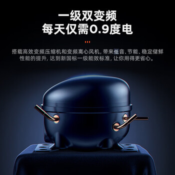 Westinghouse西屋 540升冰箱 双对开门大容量冰箱 一级能效 变频风冷无霜 BCD-WF540M500 冰川灰