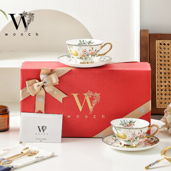 物取（WOOCH）柠檬系列对杯碟礼盒装新婚礼物送新人生日乔迁送礼高颜值咖啡杯