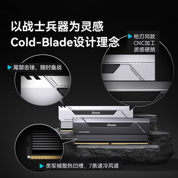 佰维（BIWIN）马甲条 32G(16G×2)套装 DDR5 6400频率 台式机内存条 悟空 HX100(C36) 星光银