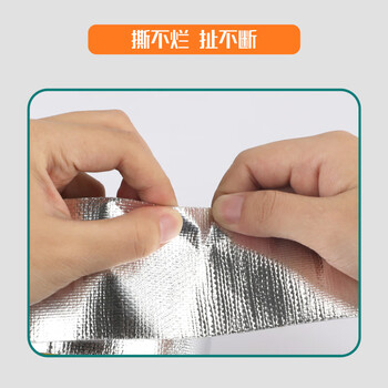 北极熊（Polar bear）玻璃纤维铝箔胶带 加厚耐高温抗拉扯 油烟机空调管道缠绕专用隔热密封48mm*10m银色1卷装ALB4810