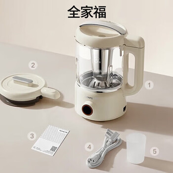 九阳（Joyoung）豆浆机1.2L家庭容量 一机双盖 豆浆机&养生壶古法豆浆 破壁机榨汁机 DJ12P-D680白