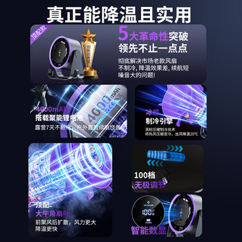 舒奥尼【100档无极调节空气循环扇】桌面小风扇家用可壁挂学生宿舍台面办公室超强冷风 涡轮换气电风扇