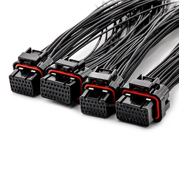 正鑫远 电气汽车线束接插件连接器母插头 34孔4卡槽弯针6437288-2