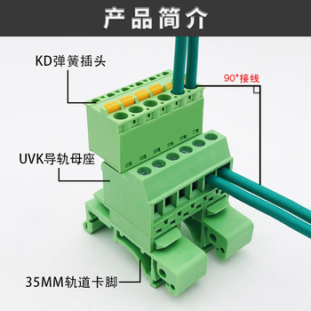 正鑫远 轨道式插拔接线端子2EDG-UVK-5.08mm导轨安装免焊对接KD弹簧插头8P 整套(6个) 正鑫远 轨道式插拔接线端子2EDG-UVK-5.08mm导轨安装免焊对接KD弹簧插头8P 整套(6个)