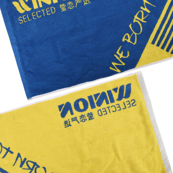 莹恋严选WINION 运动毛巾吸汗乒乓球羽毛球擦汗毛巾 蓝黄色