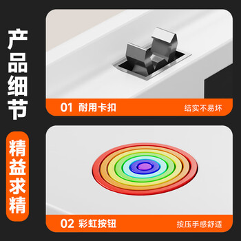 佳帮手客厅按压式垃圾桶13L带盖大号家用厨房卫生间厕所卧室网红垃圾桶