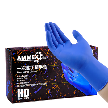 爱马斯一次性丁腈手套加厚耐用型 防滑防油耐酸碱实验室工业作业清洁工作100只/盒 APFNCHD 大号L码 爱马斯一次性丁腈手套加厚耐用型 防滑防油耐酸碱实验室工业作业清洁工作100只/盒 APFNCHD 大号L码