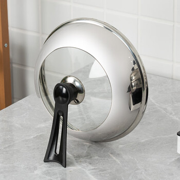 麦岭不锈钢锅盖可立透明玻璃盖炒菜手柄锅盖家用单独盖子通用 加厚