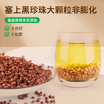雁门清高黑珍珠苦荞茶330g 养生茶饮 苦荞茶山西 新茶桶装 大容量