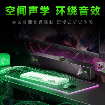 纽曼（Newmine）V1 电脑音响音箱有线式台式机笔记本带外置麦克风家用桌面游戏电竞黑色