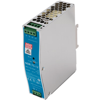 明纬(MEAN WELL)NDR-75-12开关电源75W/12V/6.3A直流输出超薄导轨式