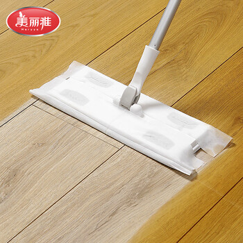 美丽雅一次性拖把替换湿巾20*30cm*20张地板静电除尘纸抑菌懒人抹布擦地