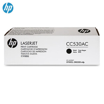HP 原装惠普CC530AC 304A黑色硒鼓CP2025n CP2025dn x CM2320n 2320fxi CM2320nf打印机黑色墨盒粉盒3500页