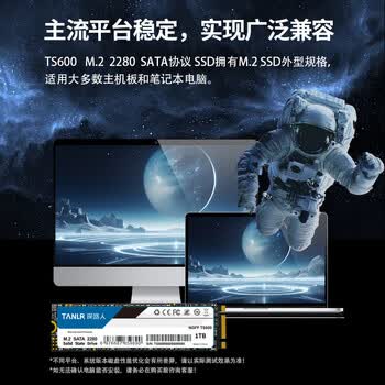 TANLR 探路人1TB SSD固态硬盘 M.2 SATA协议2280NGFF 台式笔记本通用固态硬盘 读速高达560MB/s 镭凌TS600