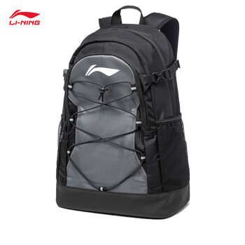 李宁双肩包男女同款健身大容量反光拼接书包ABST297 李宁双肩包男女同款健身大容量反光拼接书包ABST297