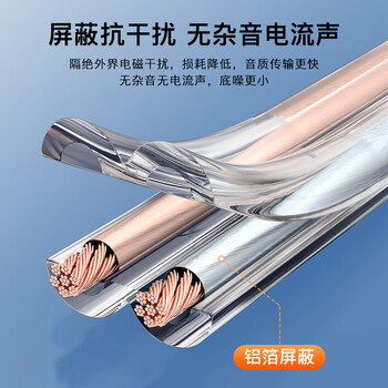 秋叶原（CHOSEAL）音响音箱专用连接线 发烧级纯铜音频喇叭线 功放连接 增强屏蔽抗干扰250芯金银线 25米 QS2245T25S