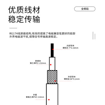 玖鼎新 GSM/NB-IOT机柜天线户外防水0.5米SMA公内螺内针 室外机箱充电桩终端圆形带背胶款46*16mm JDX-YTN01 玖鼎新 GSM/NB-IOT机柜天线户外防水0.5米SMA公内螺内针 室外机箱充电桩终端圆形带背胶款46*16mm JDX-YTN01