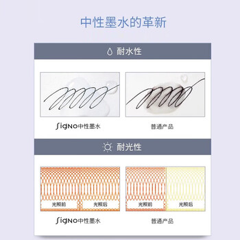 uni三菱 uni-ball UMR-83按动笔芯0.38mm中性笔黑色替芯 适用签字笔UMN-138系列 10支