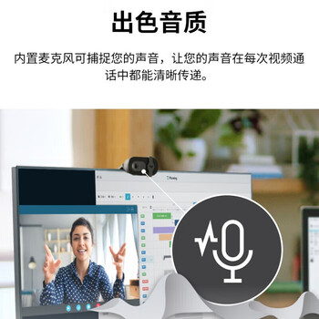 罗技 BRIO 90全高清教育考试视频会议摄像头 内置麦克风(粉色）