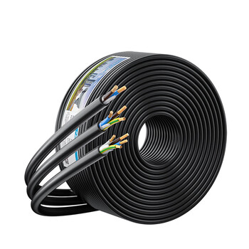 互宽 纯铜芯电线三相电缆电源线护套线 家装工程防水阻燃防晒软线 RVV3芯*2.5平方 10米