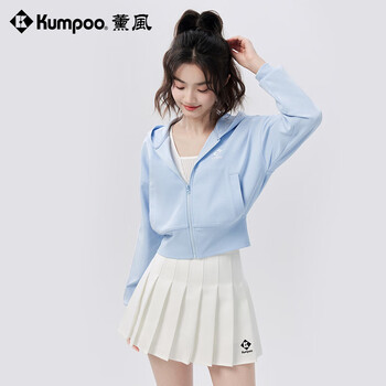 薰风（KUMPOO）羽毛球短裙百搭跑步运动半身裙女K243W-7033 白色 2XL