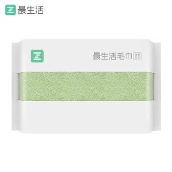 最生活毛巾3A抗菌100%棉新疆棉洗脸吸水毛巾青春款系列【绿色3条】