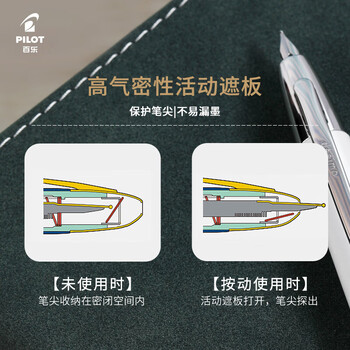 百乐（PILOT）CAPLESS按键式钢笔礼盒送领导练字高端轻奢  FCT1500RRFDGY(梦幻系列) F咀 灰