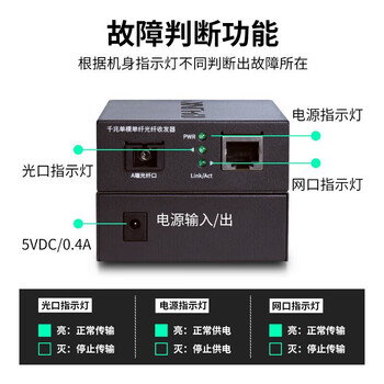 普联（TP-LINK）单模单纤千兆光纤收发器 1000M光电转换器【1光1电一对】TL-FC311A/B-3套装 3公里传输