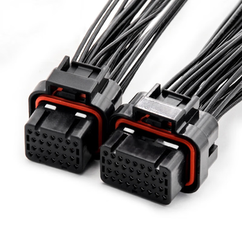 正鑫远  电气汽车线束接插件amp连接器 母插头34孔4卡槽弯针6437288-2