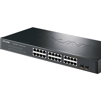 TP-LINK普联 24口千兆POE交换机（2独立千兆SFP光纤口) 监控网络网线分线器 TL-SG1226P 千兆POE供电