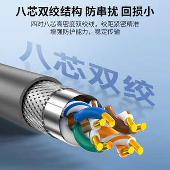 秋叶原(CHOSEAL)超五类网线百兆双屏蔽 纯铜高速工程家用网线 家装网络监控布线 灰色 100米 QS2603AT100S 秋叶原(CHOSEAL)超五类网线百兆双屏蔽 纯铜高速工程家用网线 家装网络监控布线 灰色 100米 QS2603AT100S