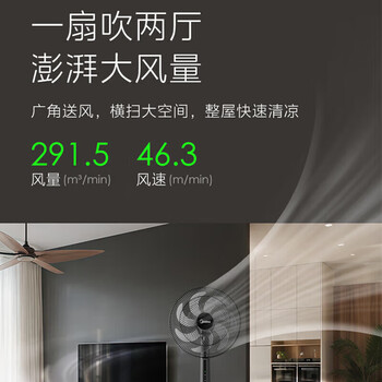 美的(Midea)电风扇 家用落地扇 立式遥控七叶节能定时预约摇头强风升降电风扇 FSA40STH 美的(Midea)电风扇 家用落地扇 立式遥控七叶节能定时预约摇头强风升降电风扇 FSA40STH