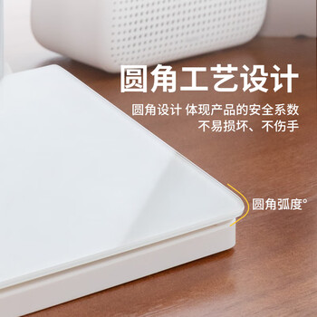 乐图( LOTOO )桌面小白板17*30cm钢化玻璃记事办公家用学生迷你留言板可擦备忘录桌面收纳玻璃白板