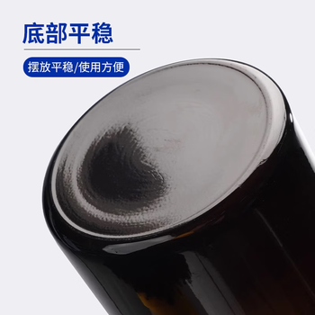 蜀牛 细口试剂瓶磨口瓶化学实验室小口瓶花瓶玻璃密封磨砂取样瓶样品瓶 (单只)棕色小口500ml 
