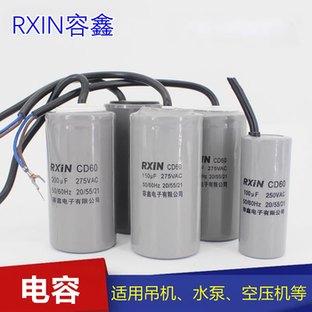 RXiN容鑫 CD60A 275VAC 250uf 电缆线型铝壳款 电机启动电容 1个 适用水泵/电机/空压机/吊机等 RXiN容鑫 CD60A 275VAC 250uf 电缆线型铝壳款 电机启动电容 1个 适用水泵/电机/空压机/吊机等