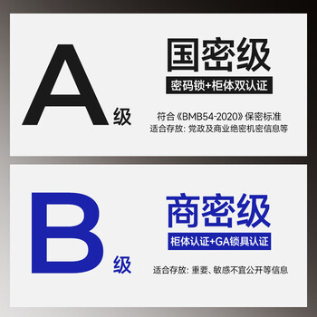 奈高（NAIGAO）保密柜文件柜办公铁皮柜国家保密认证资料档案柜电子指纹锁密码柜