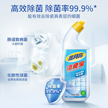 蓝月亮洁瓷宝瓷砖清洁剂地板砖瓷砖清洗剂500g*4瓶