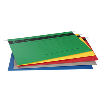 齐心【25个】绿色易查找吊挂夹文件夹 倒挂文件夹 F/C纸质资料夹 A1813