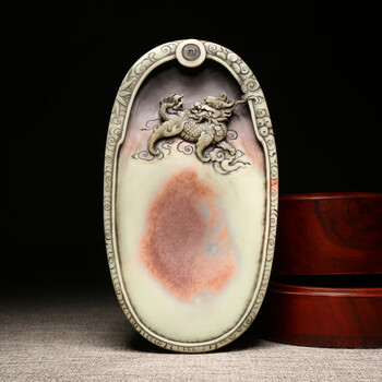☆☆☆yoshi☆☆☆古文房具 紫袍玉 手彫 民国時代 筆洗 墨池 硯 A superb Junyao purple-splashed bubble bowl Northern Song