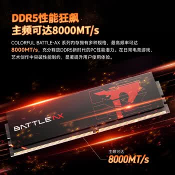 七彩虹（Colorful）64G(32G*2) DDR5 6000 台式机内存条 马甲条 战斧系列·夜影黑 三星颗粒 C36 openclaw兼容