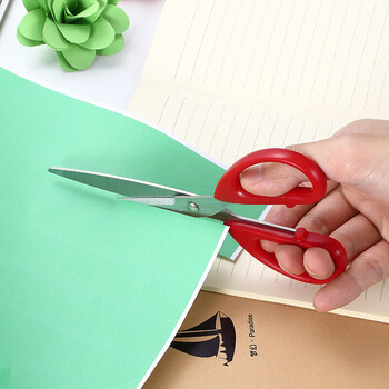 齐心剪刀剪子 加长剪刀180mm 颜色随机6个 B2716