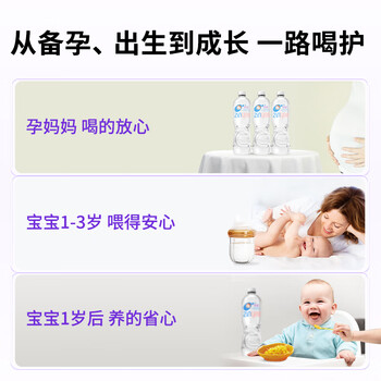 洞庭山锌益饮用天然泉水(适合婴幼儿) 1L*6瓶 低钠淡矿 婴儿水整箱装