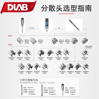 大龙（DLAB）实验室均质机分散机顶置搅拌机转速8000-30000rpm 处理量1-250ml D-160/10