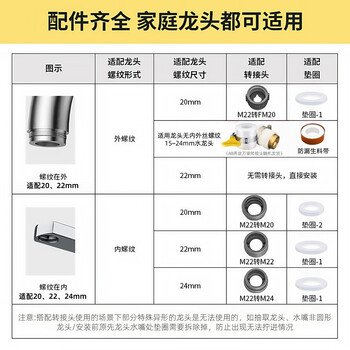 佳立方水龙头过滤器自来水净化器防溅净水器厨房面盆延伸器万向旋转花洒