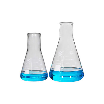 蜀牛 三角烧瓶广口 高硼硅玻璃锥形瓶大口 实验室玻璃器皿 500ml【6个/盒】 1盒