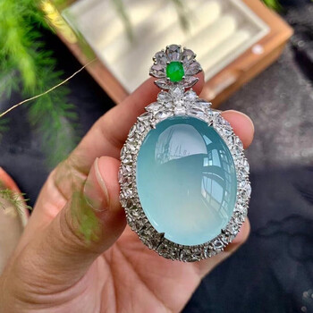 蓝色冰种翡翠价格报价行情- 京东