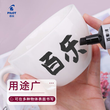 百乐（PILOT）油性记号笔马克笔 油性箱头笔粗头记号笔 大容量物流标记油笔SC-BM 红色单支装 