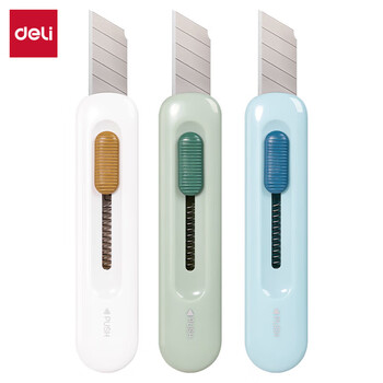 得力（deli）（HWM）简约迷你随身美工刀（24把/盒）颜色随机 2079