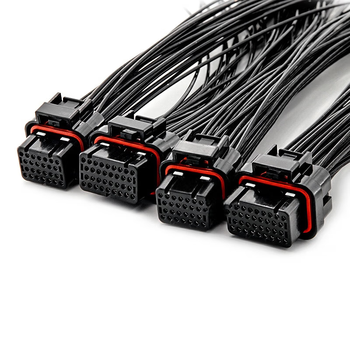 正鑫远  电气汽车线束接插件amp连接器 母插头34孔4卡槽弯针6437288-2